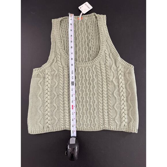 NWT Free People High Tide Cable-Knit Tank Top L - Picture 6 of 10